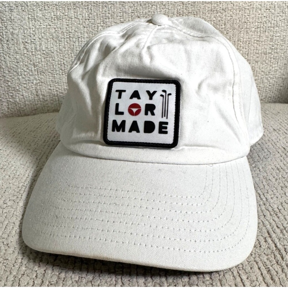 Taylormade snapback hat white cotton comfort band adjustable Snapback Patch Logo